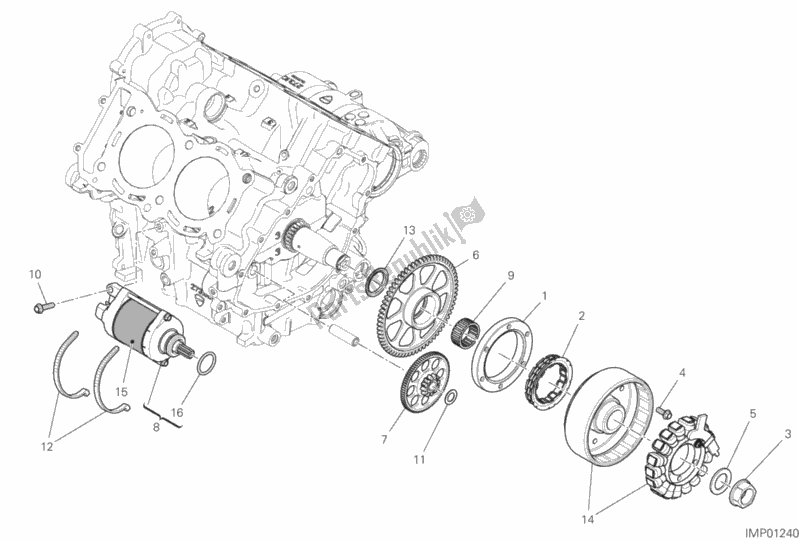 Alle onderdelen voor de Elektrisch Starten En Ontsteken van de Ducati Streetfighter V4 1103 2020